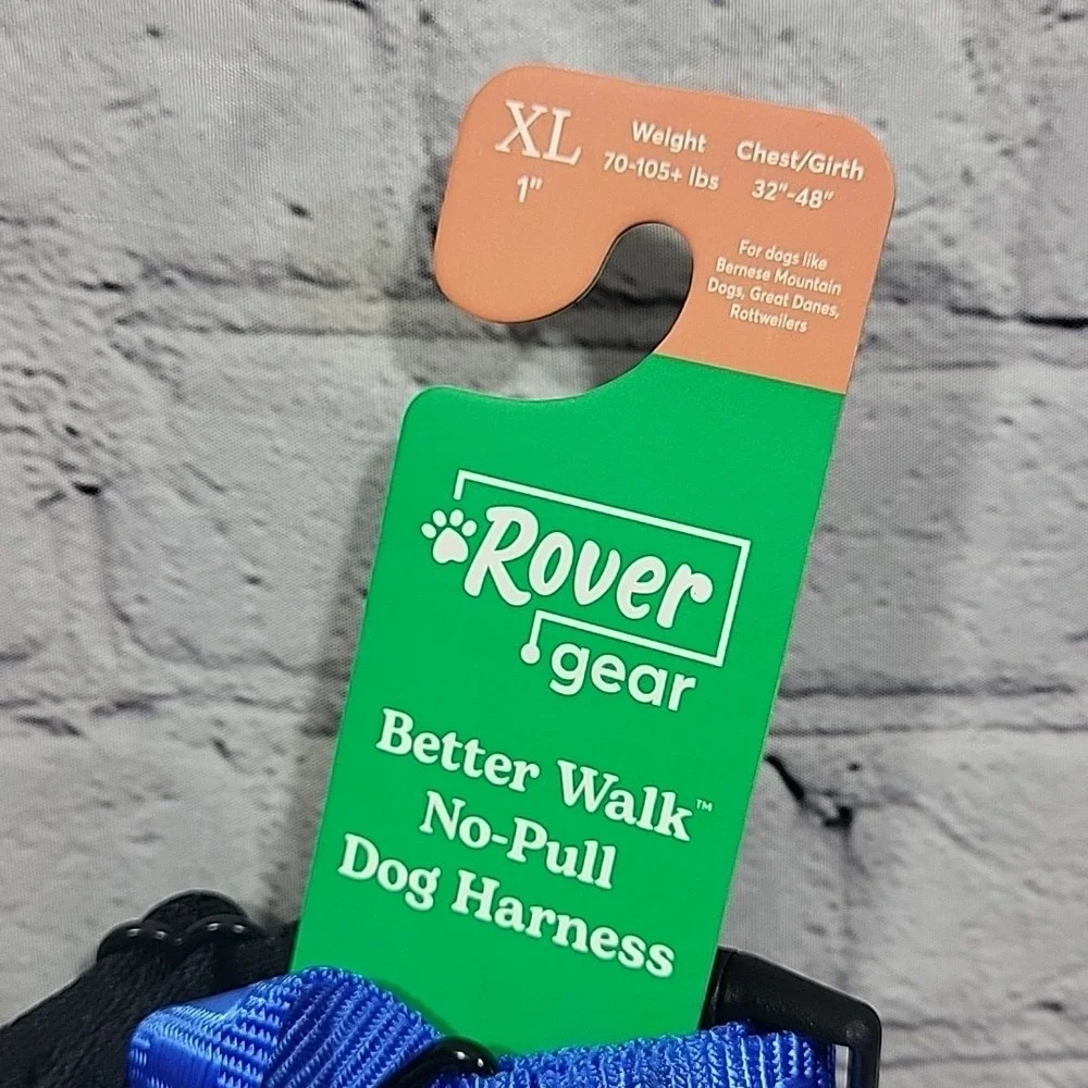 Rover Gear Better‎ Walk No-Pull Dog Harness Size XL Blue 70-105+ Lbs New